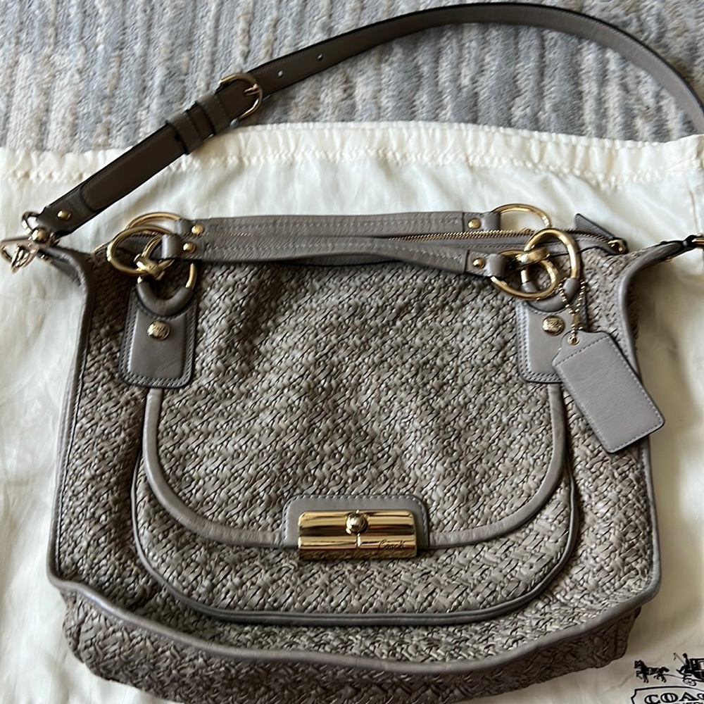 Coach Large Woven Kristen Satchel
